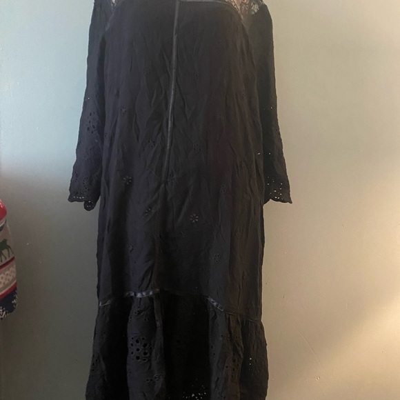 Sundance Nadine Drop Waist Lace Eyelet Midi Shift dress - Picture 9 of 12